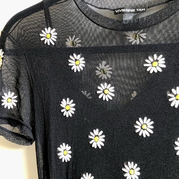 ⭐️SOLD⭐️Vivienne Tam Vintage Mesh Floral Maxi Dress - Picture 3 of 12